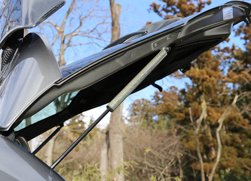 MAROYA Bonnet Damper Set Silver Carbon Fiber for Jimny JB23W